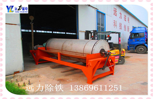 永磁筒式磁選機，安徽順流永磁筒式磁選機_結(jié)構(gòu)工作原理圖_安徽順流永磁筒式磁選機怎么處理如何調(diào)整及工藝流程圖